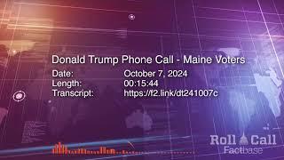 Remarks: Donald Trump Addresses Supporters in Maine Via Teleconference - October 7, 2024