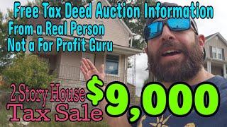 Tax Deed Home Auction Info From a Real Person, not a Guru