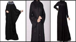 Top 15+ Jet Black Abaya Burka Dress Design Ideas.