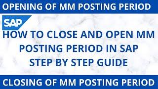 OPENING OF MM PERIOD IN SAP II CLOSING OF MM PERIOD IN SAP II T CODE  MMPV AND MMRV