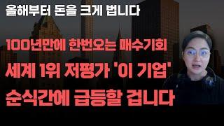 [상한가] 100년만에 한번오는 매수기회 세계 1위 저평가 '이 기업' 순식간에 급등할 겁니다![주식전망, 2025년주식전망, 6월주식전망, 대폭락]
