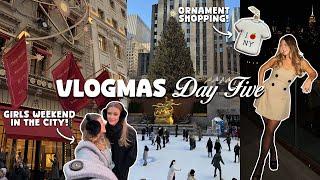 VLOGMAS IN NEW YORK ️ girls weekend begins!!! fifth avenue shopping, din tai fung, holiday party