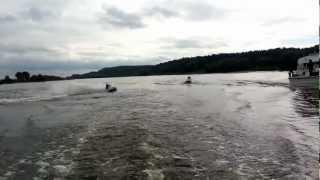 Jetski auf der Elbe Wellenreiten bei Hitzacker 03 10 2012