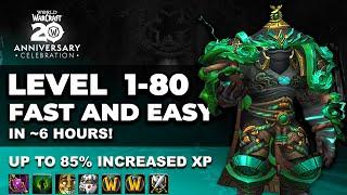 Fast & Easy 1-80 Solo Leveling Guide | WoW 20th Anniversary Edition – Level 80 in 6ish Hours!