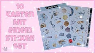  10 Karten mit einem Sticker Set  von Action