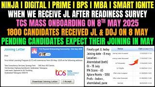 TCS REMAINING CANDIDATES JOINING LETTER RELEASED 2024-2025 | TCS 1800+ MASS ONBOARDING ON 8 MAY 2025
