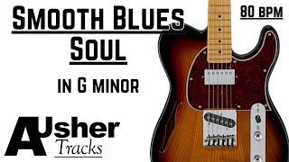 Smooth Blues Soul Guitar Backing Track Jam in G minor 80bpm