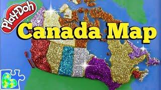 Map of CANADA for Kids: Part 1 -- Learn the Canadian Provinces with a Play-Doh Puzzle!