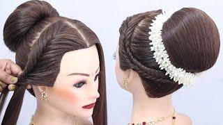 Trending bridal hairstyle for woman | high bun hairstyle for party | hairstyle for special occasions