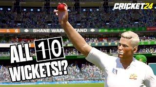 Can we take all 10 Wickets with Shane Warne on Cricket 24?! 