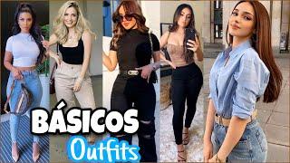 OUTFITS 2024 CÓMO Vestir CON ROPA BÁSICA Y SENCILLA LOOKS CASUALES PARA MUJER TENDENCIAS 2024