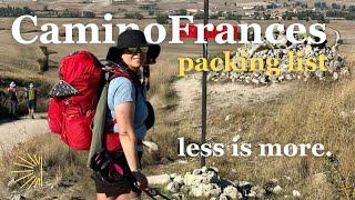 Women's Camino de Santiago France Packing List: Sept/Oct 23