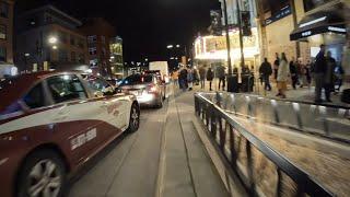 Downtown Minneapolis by bike - Saturday Night