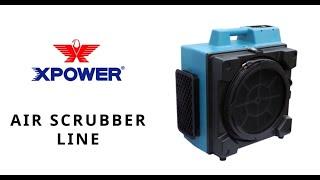 XPower Mini Air Scrubber with HEPA Filter  550 CFM 1/2 HP Model# X-2480