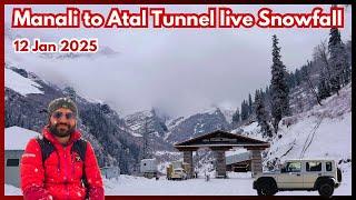 Manali to Atal Tunnel | Live Snowfall Experience #manali #ataltunnel #snow