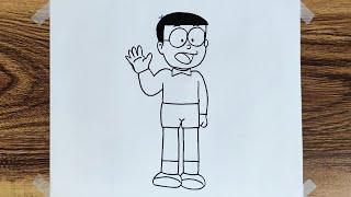 How to Draw Nobita from Doraemon | Drawing | Sketch | Request Drawing #3