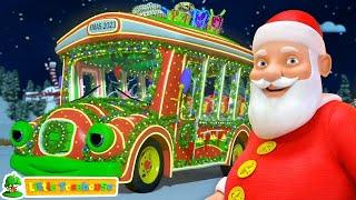 Christmas Santa Wheels on the Bus Rhyme Xmas Carols & Song for Kids