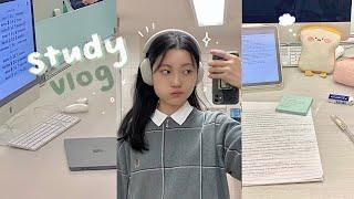 study vlog 🫧 midterms week, 6am productive mornings, lots of cramming, ipad notes 