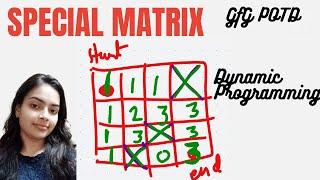 Special Matrix Gfg POTD | Dynamic Programming