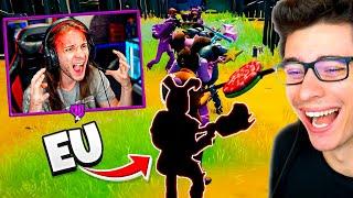 ENTREI ESCONDIDO NO OUTFIT DO DERPONCE E TROLLEI GERAL!! Fortnite