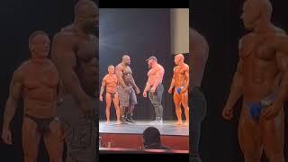 Samson Dauda and Hunter Labrada guest posing at 2024 Detroit pro