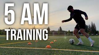 I Woke Up At 5 AM To Train… | Solo Football Training Session