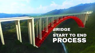 BRIDGE BEGIN TO END PROCESS IN 3 Minutes || DAFAQU BRIDGE Renzun Expressway #bridge #china 大发渠特大桥