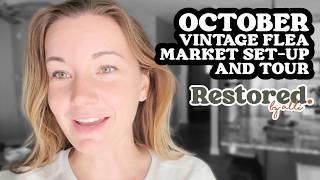 Fall Vintage Flea Market TOUR - Booth Setup - Stewartville Minnesota - Antiques - Furniture