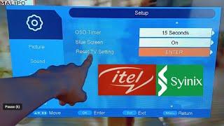 How To Reset itel and Syinix  Digital TV's to Factory Settings
