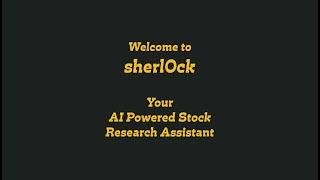 sherl0ck - Your AI powered equity assistant