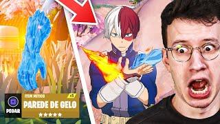 NOVA PAREDE DE GELO DO TODOROKI É QUEBRADA!!! - FORTNITE MY HERO ACADEMIA