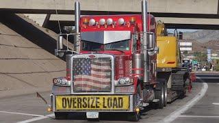 Trucks USA - Military vehicles, Big Car Truck & Bus Spotting, busy street highway traffic in Arizona