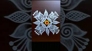 Creative new design kolam  Latest rangoli  simple muggulu  trendy rangoli#shorts #trending #kolam