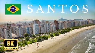 ▶️ SANTOS, Sao Paulo Brazil  | by Drone Footage | 8K ULTRA HD