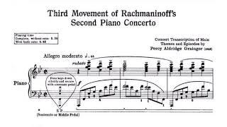 Rachmaninov/Grainger - Piano Concerto No. 2, 3rd movement (audio + sheet music)