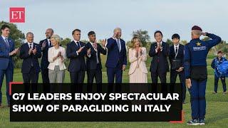 G7 Summit 2024: World leaders enjoy spectacular show of paragliding in Italy's Borgo Egnazia