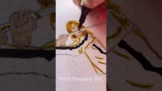 Drawing Kill Bill on Canvas #art #painting