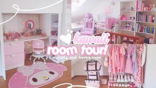 my kawaii girly room tour  pink, barbie girl aesthetic (with links)