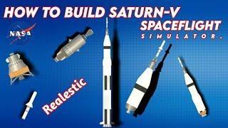 Spaceflight simulator how to build Saturn v rocket| Saturn V in SFS | Saturn V launch // Apollo 11