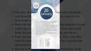 January 26 - Astrological CALENDAR for every day from astro-psychologist Natalia Kami #horoscope