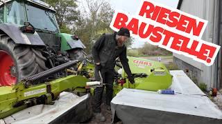 Riesen Baustelle alles Verbogen ! Einwinterung vom Mähwerk - FarmVLOG#1042