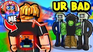 I Pretended to be NOOB with GLITCH CAMERAMAN! (Roblox Toilet Tower Defense)