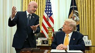 Trump speaks in Oval Office with FIFA president