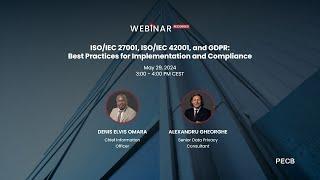 ISO/IEC 27001, ISO/IEC 42001, and GDPR: Best Practices for Implementation and Compliance