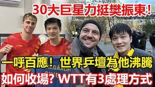 30大巨星力挺樊振東！一呼百應！世界乒壇為他沸騰。如何收場？樊振東、陳夢宣布退出世界排名，WTT至少有3種處理方式。#乒乓球 #tabletennis #桌球 #pingpong