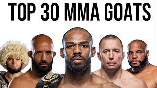 The Top 30 Greatest MMA Fighters Of All Time (Hoppero GOAT List)