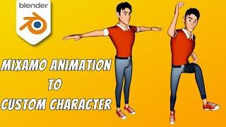 Mixamo Animation to Custom Character in Blender