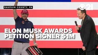 Elon Musk kicks off million-dollar giveaways for petition signers in PA town hall