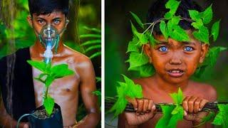 Indonesian Tribe With Beautiful Electric Blue Eyes #indonesia #viral