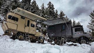 2 UNIMOG KARAVANLA ÇIKTIĞIMIZ YOLA ÇIĞ DÜŞTÜ